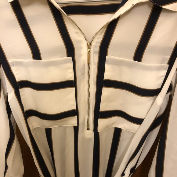 Dynamite – striped long tunic shirt with belt - Size XS - Picture 3 of 7